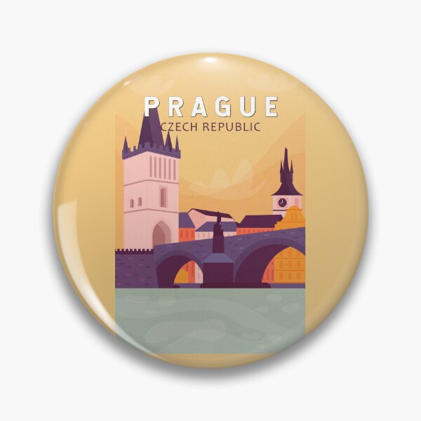 Item preview, Prague Czech Republic Travel Art Vintage designed and sold by KrisSidDesigns.