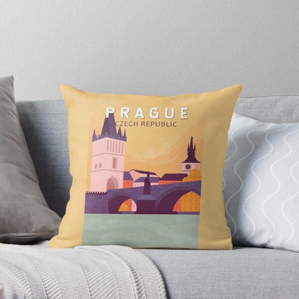 Item preview, Prague Czech Republic Travel Art Vintage designed and sold by KrisSidDesigns.