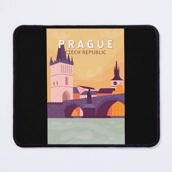 Item preview, Prague Czech Republic Travel Art Vintage designed and sold by KrisSidDesigns.