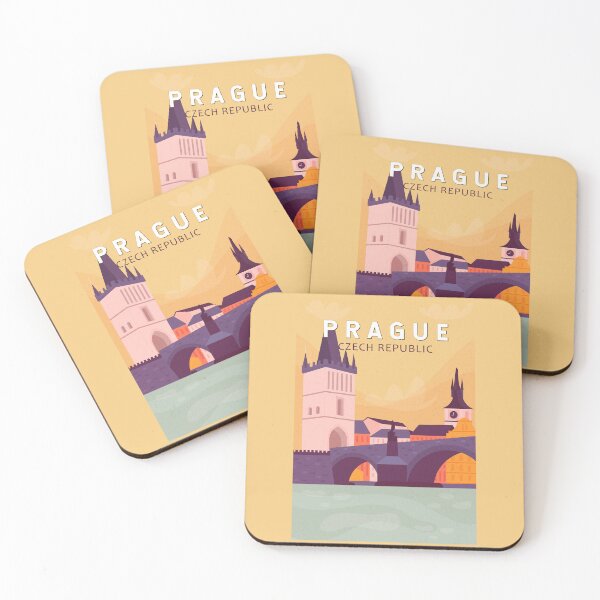Item preview, Prague Czech Republic Travel Art Vintage designed and sold by KrisSidDesigns.