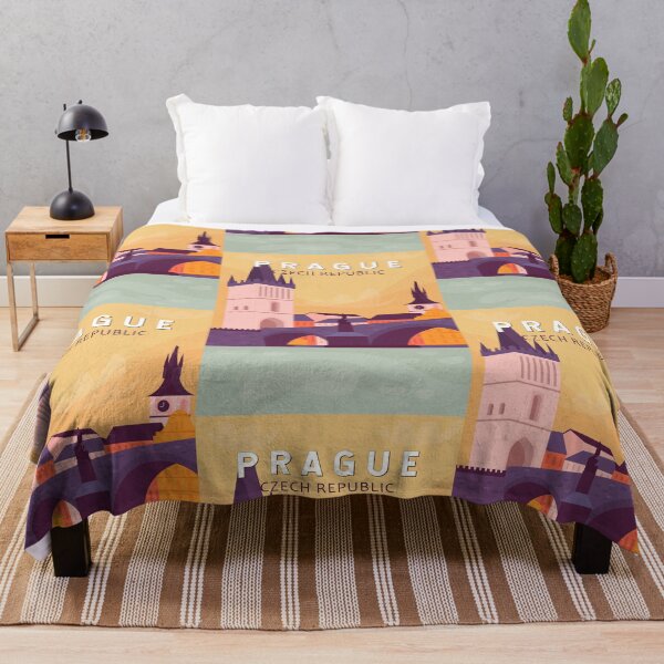Item preview, Prague Czech Republic Travel Art Vintage designed and sold by KrisSidDesigns.