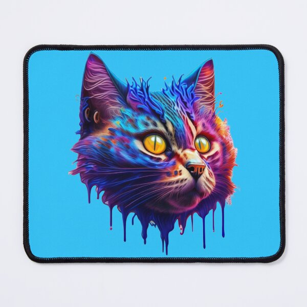 Item preview, Colorful Cat Head Splash Art Design designed and sold by MediaPOX.