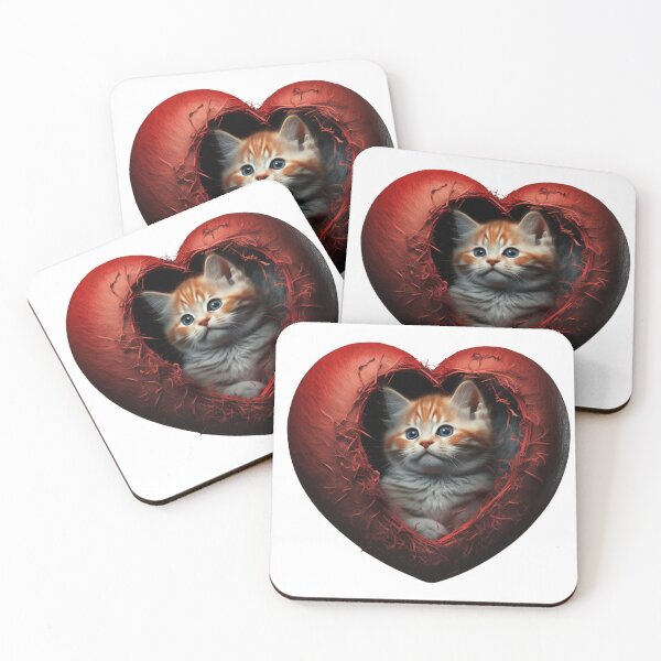 Item preview, Kitten inside my heart. designed and sold by NerdStock.
