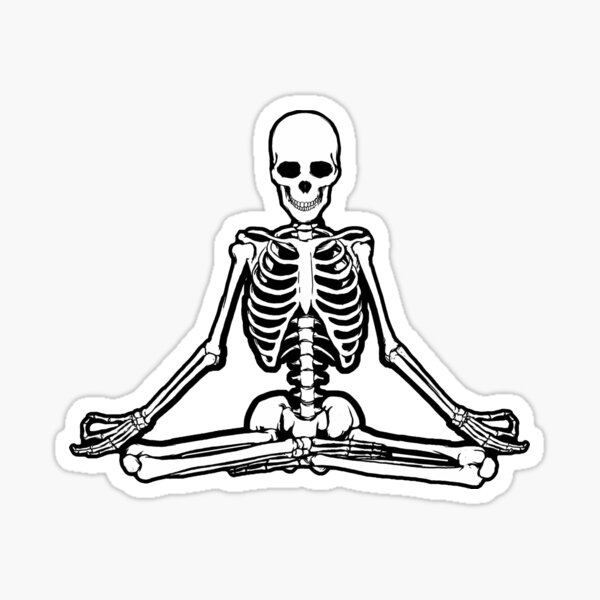 Zen As Fuck Funny Buddhist Yoga Skeleton Meditation Sarcasm Sticker Vinyl  Bumper Sticker Decal Waterproof 5