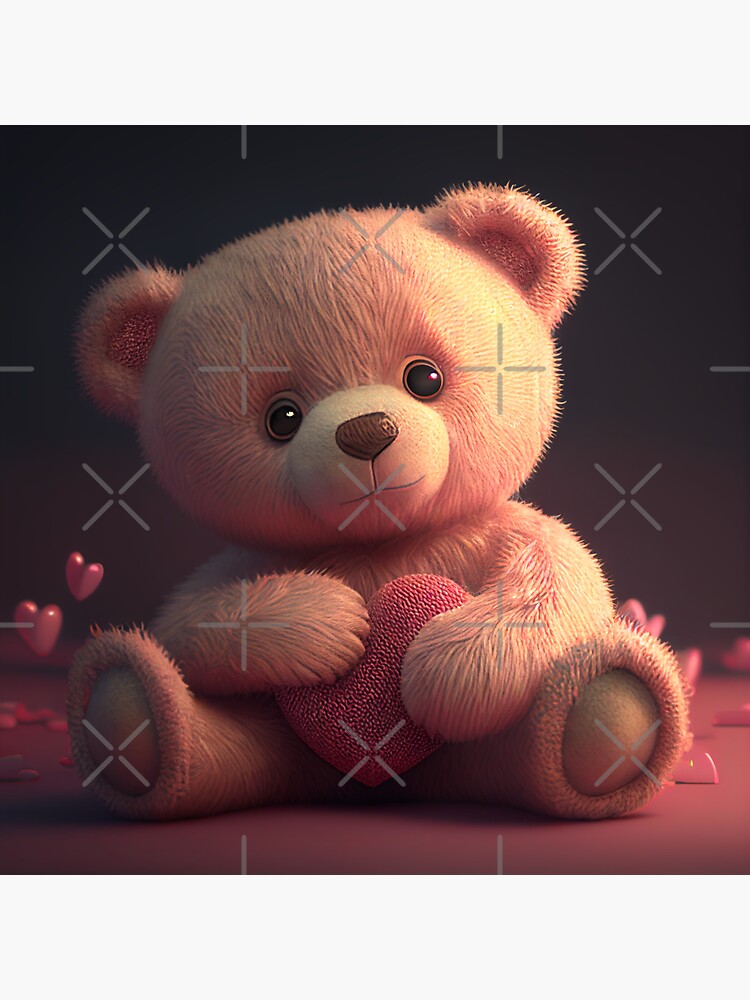 Cute Teddy - Red - Teddy Bear Wallpaper Download | MobCup