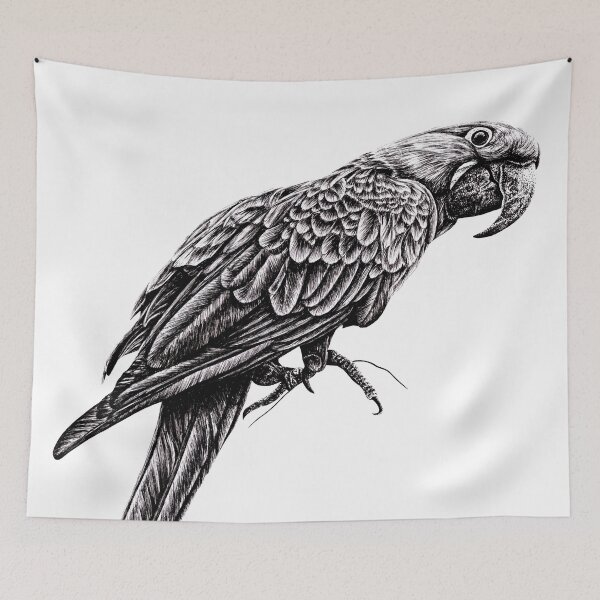 Item preview, Hyacinth macaw illustration designed and sold by LorenDowding.