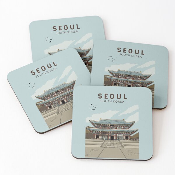 Item preview, Seoul South Korea Travel Art Vintage designed and sold by KrisSidDesigns.