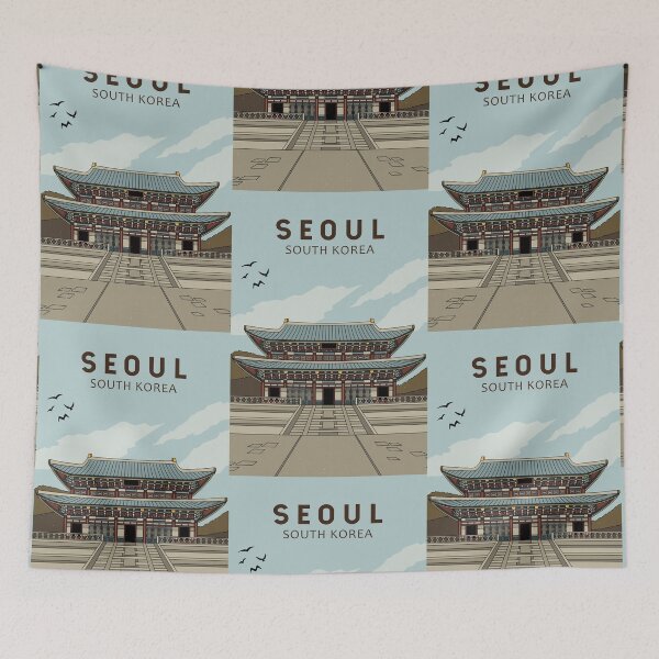 Item preview, Seúl Corea del Sur Viajes Arte Vintage designed and sold by KrisSidDesigns.