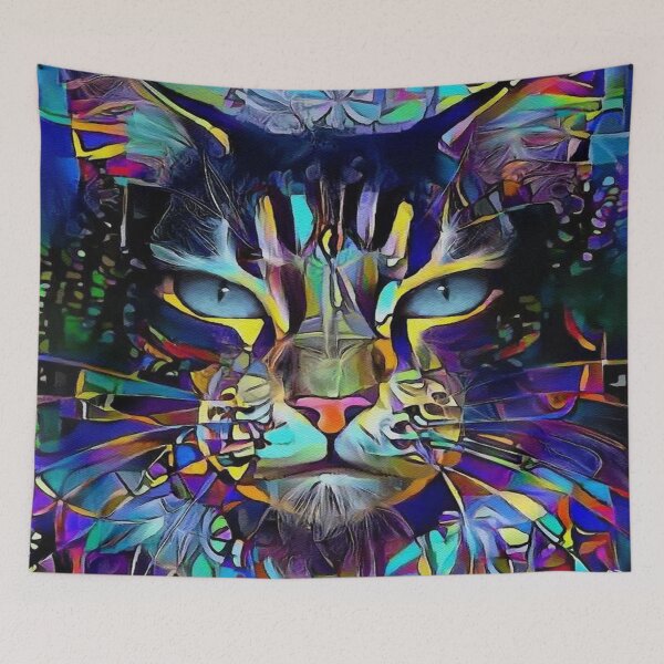 Item preview, Cat King in Neon designed and sold by Teixeira224.