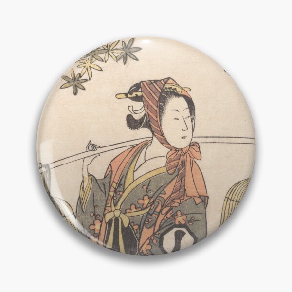 Artikelvorschau, Schauspieler Azuma Tōzō I als Frau, die zwei Vogelkäfige trägt – japanische Kunst entworfen und verkauft von ArchiveFox.