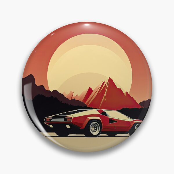Item preview, Lamborghini Countach vintage illustration poster designed and sold by blackdogshop.
