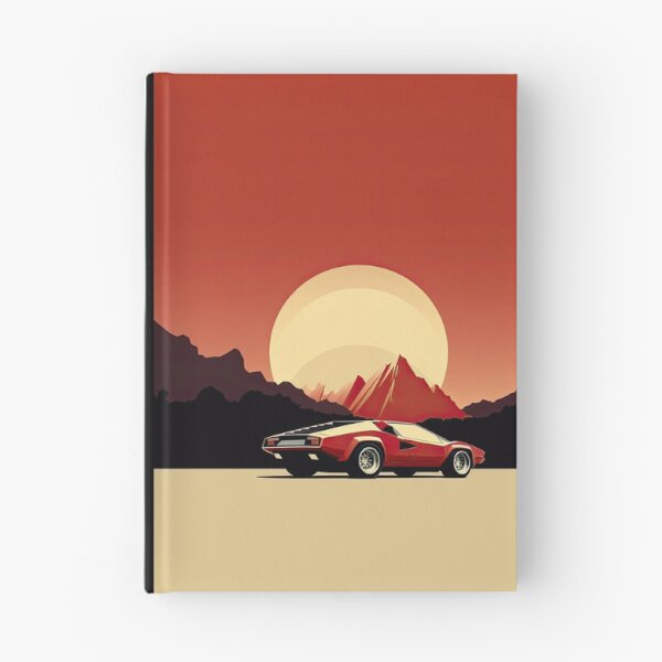 Item preview, Lamborghini Countach vintage illustration poster designed and sold by blackdogshop.