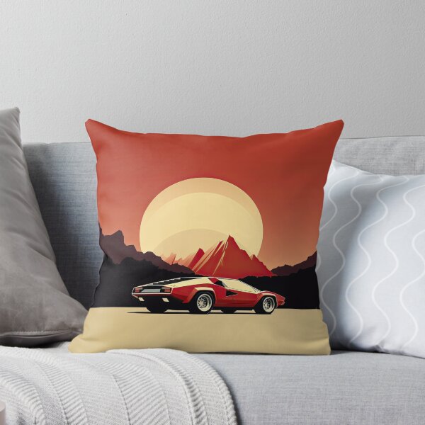 Item preview, Lamborghini Countach vintage illustration poster designed and sold by blackdogshop.