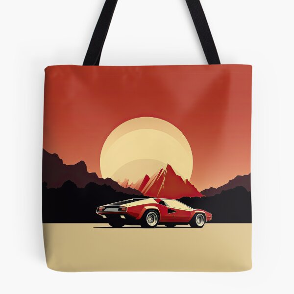 Item preview, Lamborghini Countach vintage illustration poster designed and sold by blackdogshop.