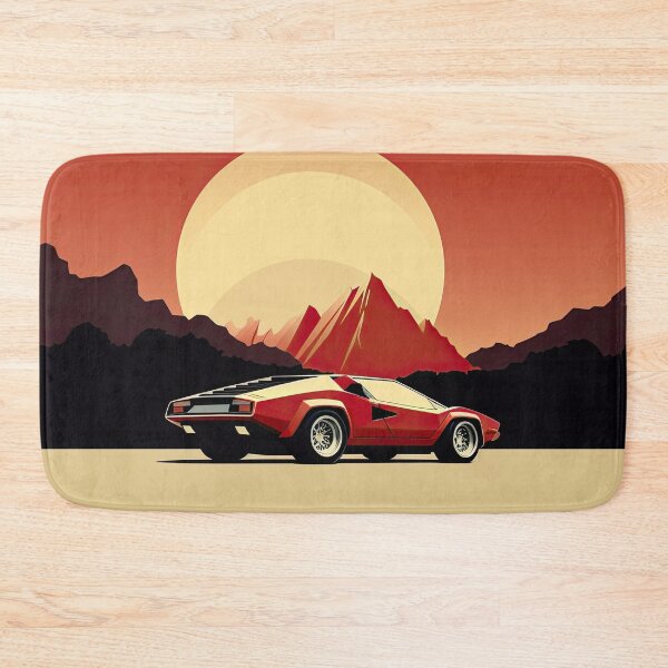 Item preview, Lamborghini Countach vintage illustration poster designed and sold by blackdogshop.