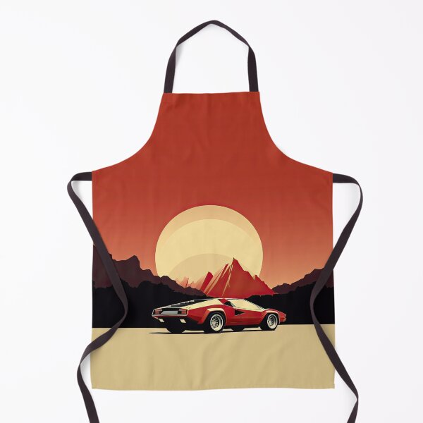 Item preview, Lamborghini Countach vintage illustration poster designed and sold by blackdogshop.