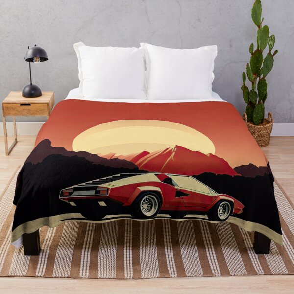 Item preview, Lamborghini Countach vintage illustration poster designed and sold by blackdogshop.