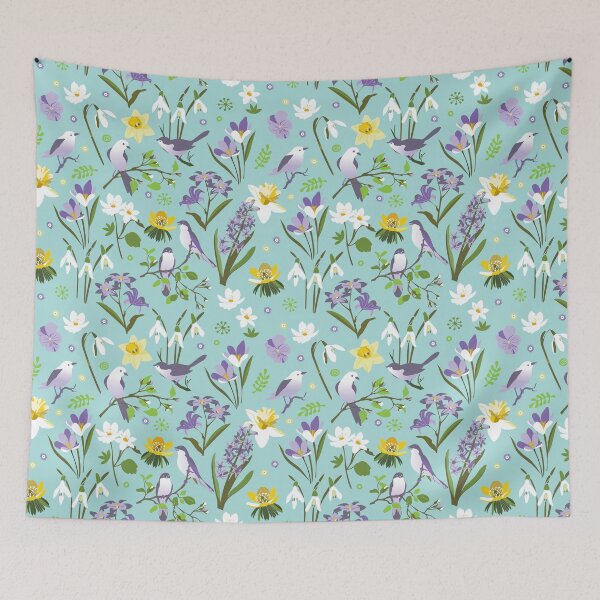 Item preview, cheerful spring | florals and birds designed and sold by camcreativedk.