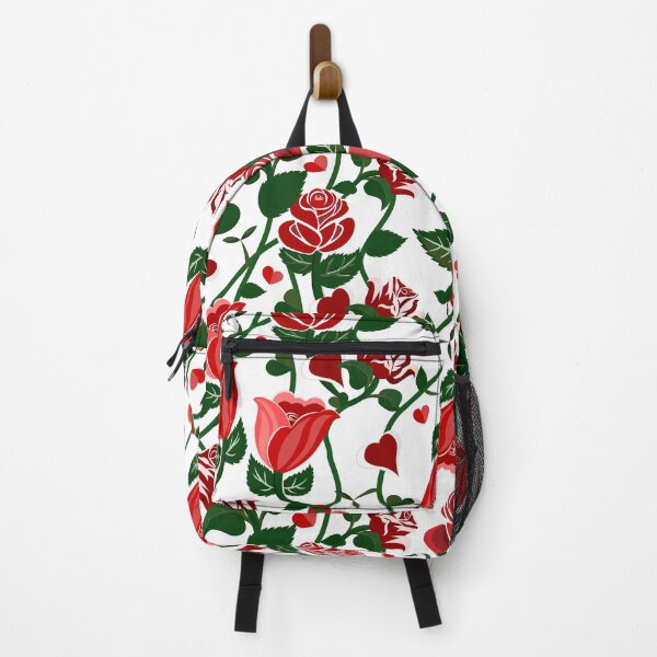 Item preview, Cute Hearty Rose Flowers with Green Leaves White Pattern designed and sold by Moyanana.