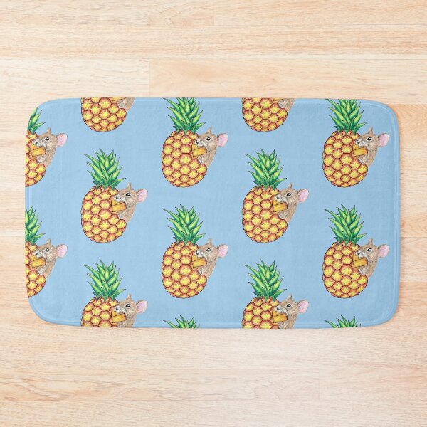 Item preview, Pineapple Pika Lake Blue Background designed and sold by Sockstomistic.