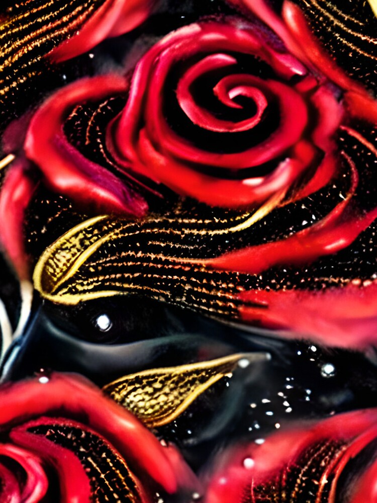 Thumbnail 4 of 4, iPhone Case, Swirling Red Roses designed and sold by deecdee.