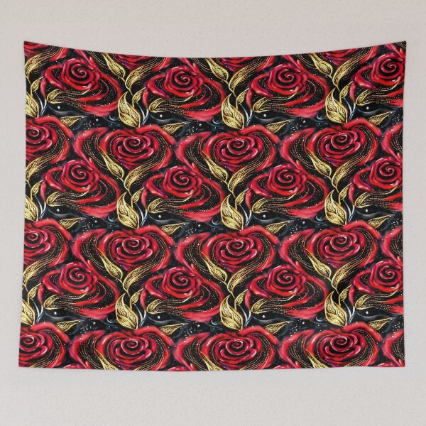 Item preview, Swirling Red Roses designed and sold by Poetic Patterns Studio.