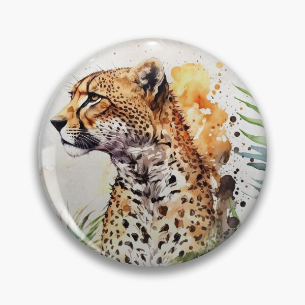 Item preview, Cheetah Jungle Wildlife Watercolor Art designed and sold by artsandsoul.
