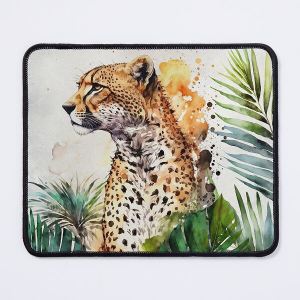 Item preview, Cheetah Jungle Wildlife Watercolor Art designed and sold by artsandsoul.