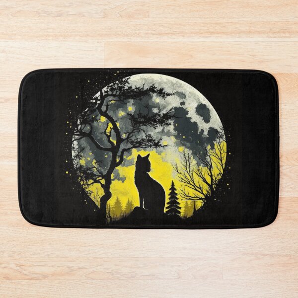 Item preview, Midnight Stalker: The Haunting Moonlit Cat designed and sold by Aroczan.