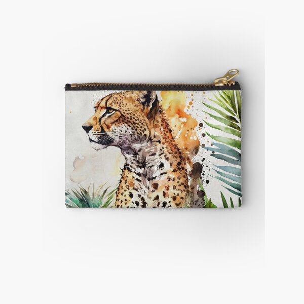 Item preview, Cheetah Jungle Wildlife Watercolor Art designed and sold by artsandsoul.