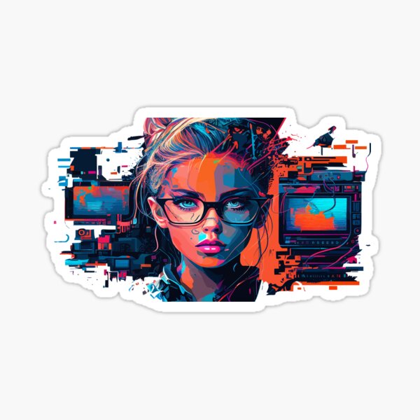 Artikel-Vorschau von Neon-Cyber-Girl-Design, designt und verkauft von juancbp60.