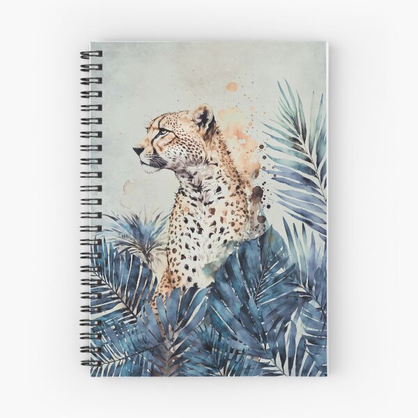 Item preview, Blue Cheetah Jungle Wildlife Watercolor Art designed and sold by artsandsoul.