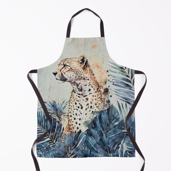 Item preview, Blue Cheetah Jungle Wildlife Watercolor Art designed and sold by artsandsoul.