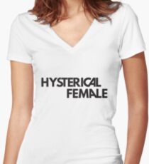 hysterical female Women's Fitted V-Neck T-Shirt