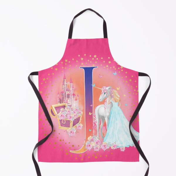 Item preview, Unicorn and Princess with Castle, Letter J Monogram designed and sold by sweetbelle.