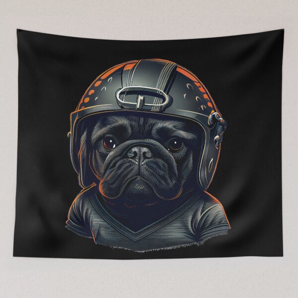 Item preview, Pug as a football player one designed and sold by MLArtifex.