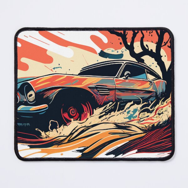 Item preview, Fast car design burning tire designed and sold by juancbp60.