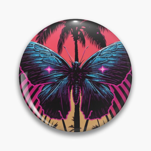 Artikelvorschau, Synthwave/Retrowave-Schmetterling entworfen und verkauft von RESToRAPTOR.