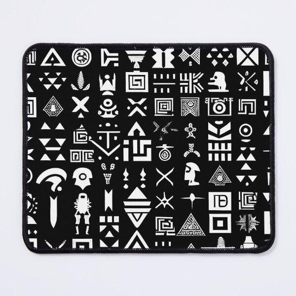 Item preview, Ancient Egyptian Hieroglyph Symbols Geometric Pattern designed and sold by Aurora Hues.