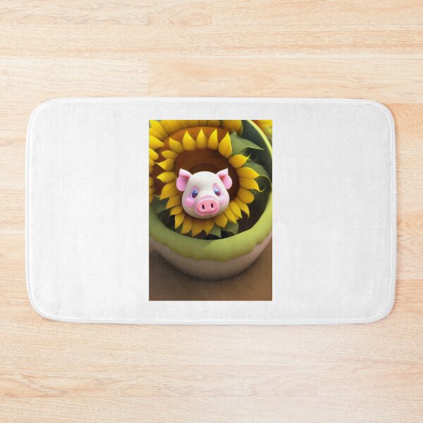Item preview, Piggy in Sunflower designed and sold by MapacheRacoon.