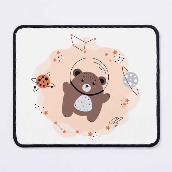 Item preview, A bear in a space suit with a helmet and a planet.	 designed and sold by SkadhiEir.