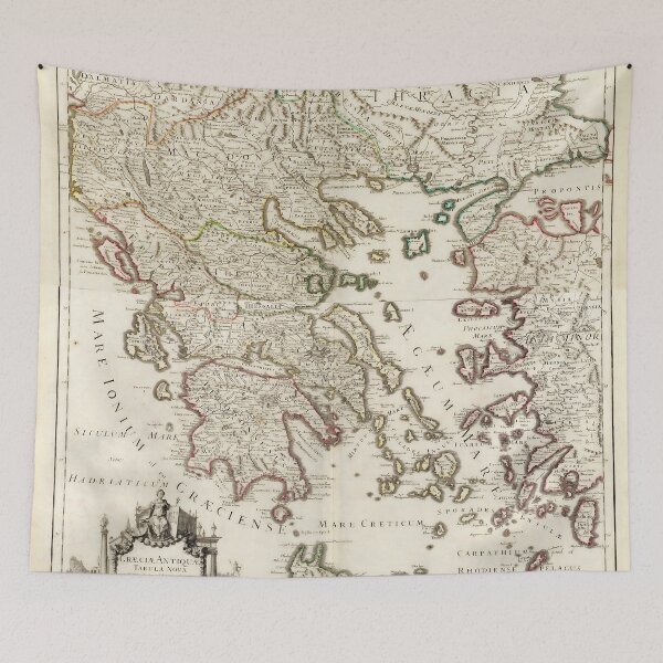 Item preview, A historical antique map from ancient Greece Guillaume de L'Isle, 1708 designed and sold by Lefteris Betsis.