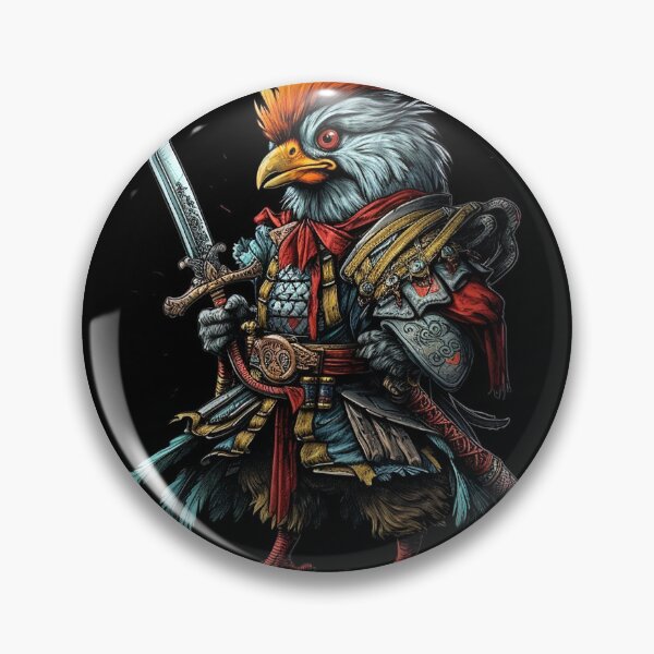Item preview, Samurai Chicken Cartoon designed and sold by DreamPuzzles.