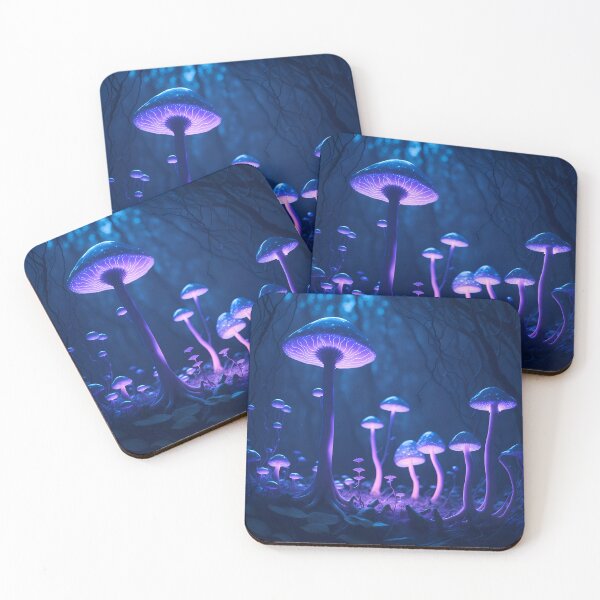 Item preview, Magic Mushroom Forest Mid Night Glow - Mushrooms designed and sold by internlvisions.