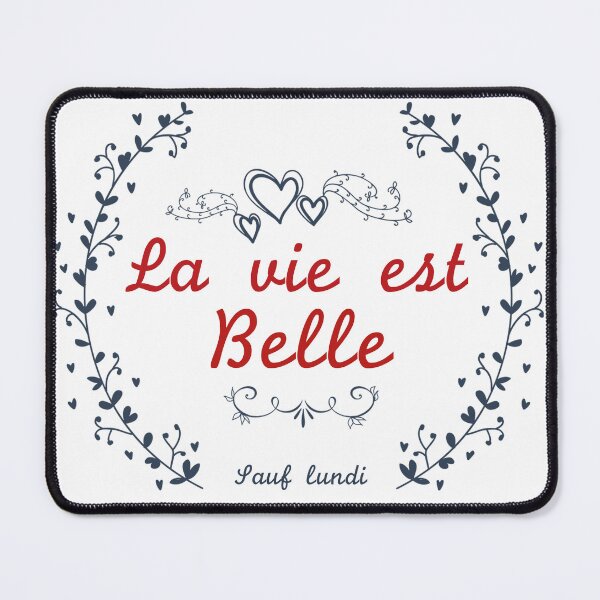 Item preview, la vie est belle sauf lundi designed and sold by Feather of art  ⭐⭐⭐⭐⭐.