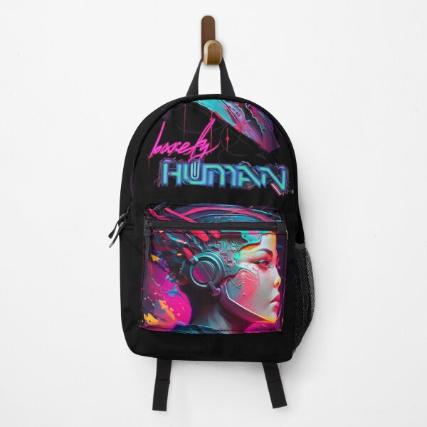 Item preview, Barely Human - Futurist Underground Dark Techno Cyberpunk Synthwave Phonk Cool Artistic Design #05 designed and sold by EC-store.