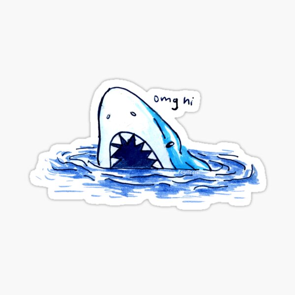 Awkward Shark! Sticker