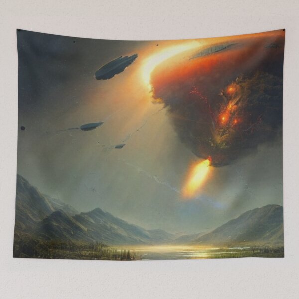 Item preview, Alien Shipping Attacking A Planet designed and sold by Space-Wear.