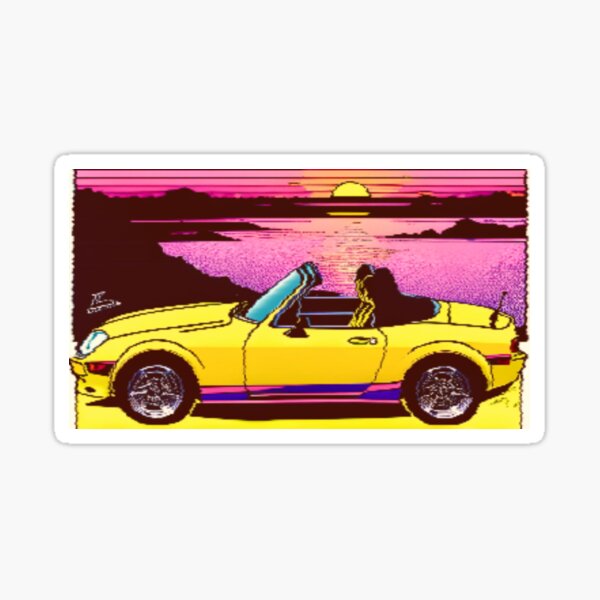Sonnenuntergang Miata Sticker