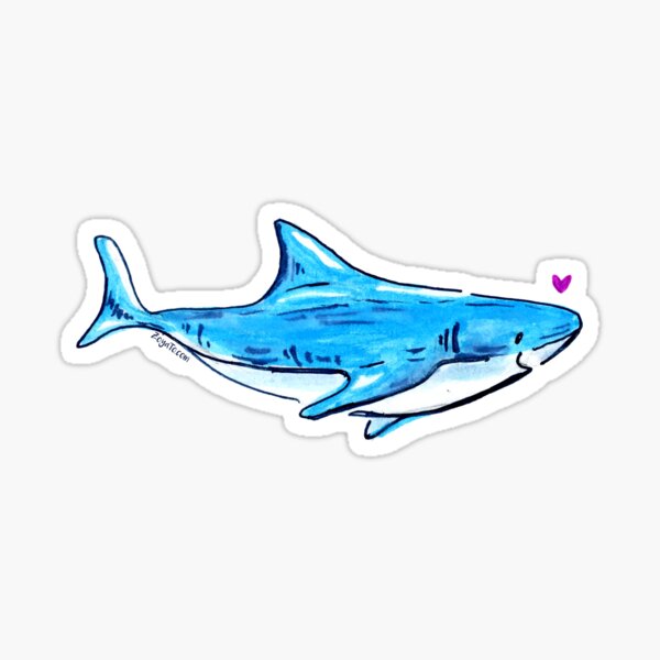 Shark with a Crush Sticker